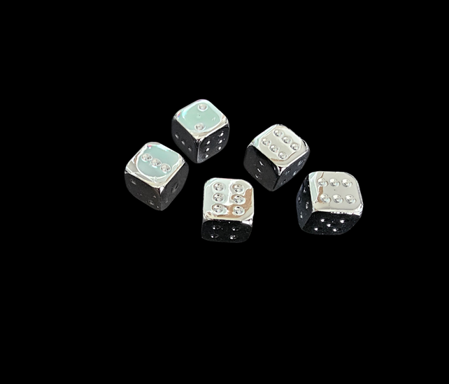 Dice set - gold-plated