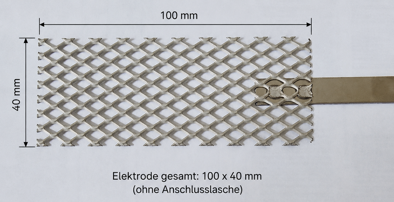 Platinum Electrode Mesh 100 x 40 mm