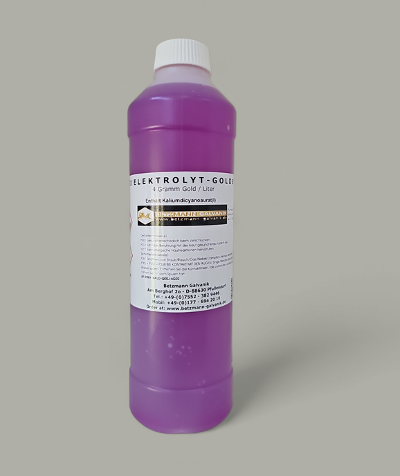 Gold Elektrolyt - 4 Gramm/Liter